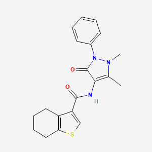 N-(1,5-dimethyl-3-oxo-2-phenylpyrazol-4-yl)-4,5,6,7-tetrahydro-1-benzothiophene-3-carboxamide