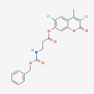 3,6-dichloro-4-methyl-2-oxo-2H-chromen-7-yl 3-{[(benzyloxy)carbonyl]amino}propanoate