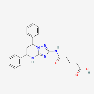 5-[(5,7-diphenyl-4,7-dihydro[1,2,4]triazolo[1,5-a]pyrimidin-2-yl)amino]-5-oxopentanoic acid