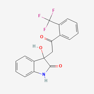 3-hydroxy-3-[2-oxo-2-[2-(trifluoromethyl)phenyl]ethyl]-1H-indol-2-one