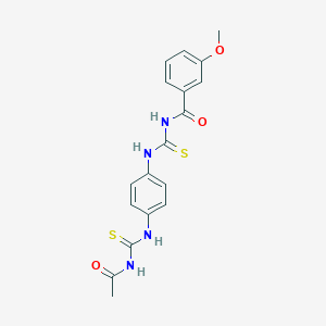molecular formula C18H18N4O3S2 B399673 N-[[4-(acetylcarbamothioylamino)phenyl]carbamothioyl]-3-methoxybenzamide CAS No. 640246-55-5