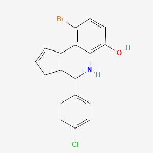 9-bromo-4-(4-chlorophenyl)-3a,4,5,9b-tetrahydro-3H-cyclopenta[c]quinolin-6-ol