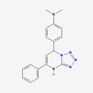 N,N-DIMETHYL-4-{5-PHENYL-4H,7H-[1,2,3,4]TETRAZOLO[1,5-A]PYRIMIDIN-7-YL}ANILINE