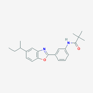 molecular formula C22H26N2O2 B399677 N-[3-(5-sec-butyl-1,3-benzoxazol-2-yl)phenyl]-2,2-dimethylpropanamide 