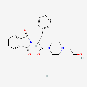 2-[1-[4-(2-hydroxyethyl)piperazin-1-yl]-1-oxo-3-phenylpropan-2-yl]isoindole-1,3-dione;hydrochloride