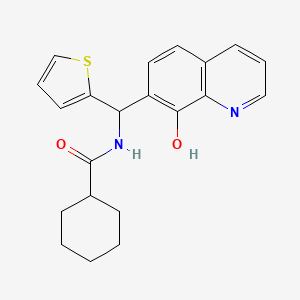 N-[(8-hydroxyquinolin-7-yl)-thiophen-2-ylmethyl]cyclohexanecarboxamide