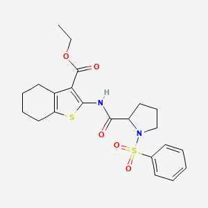 ethyl 2-{[1-(phenylsulfonyl)prolyl]amino}-4,5,6,7-tetrahydro-1-benzothiophene-3-carboxylate