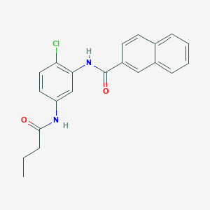 molecular formula C21H19ClN2O2 B399685 N-[5-(butyrylamino)-2-chlorophenyl]-2-naphthamide 