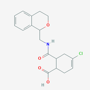 molecular formula C18H20ClNO4 B3996860 4-chloro-6-{[(3,4-dihydro-1H-isochromen-1-ylmethyl)amino]carbonyl}-3-cyclohexene-1-carboxylic acid 