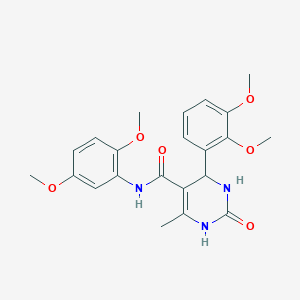 molecular formula C22H25N3O6 B3996876 4-(2,3-dimethoxyphenyl)-N-(2,5-dimethoxyphenyl)-6-methyl-2-oxo-3,4-dihydro-1H-pyrimidine-5-carboxamide 