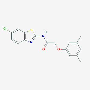 molecular formula C17H15ClN2O2S B399688 N-(6-chloro-1,3-benzothiazol-2-yl)-2-(3,5-dimethylphenoxy)acetamide 