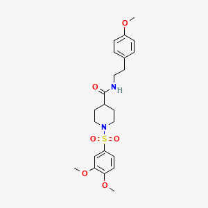 1-(3,4-DIMETHOXYBENZENESULFONYL)-N-[2-(4-METHOXYPHENYL)ETHYL]PIPERIDINE-4-CARBOXAMIDE