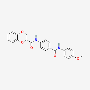 N-[4-[(4-methoxyphenyl)carbamoyl]phenyl]-2,3-dihydro-1,4-benzodioxine-3-carboxamide