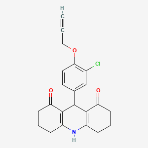 9-[3-chloro-4-(2-propyn-1-yloxy)phenyl]-3,4,6,7,9,10-hexahydro-1,8(2H,5H)-acridinedione