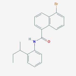 molecular formula C21H20BrNO B399691 5-bromo-N-(2-sec-butylphenyl)-1-naphthamide 