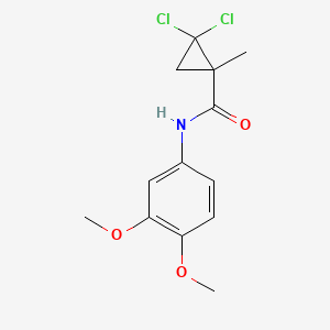 2,2-dichloro-N-(3,4-dimethoxyphenyl)-1-methylcyclopropane-1-carboxamide