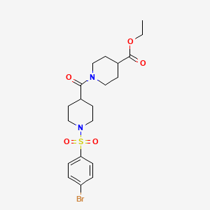 Ethyl 1-({1-[(4-bromophenyl)sulfonyl]piperidin-4-yl}carbonyl)piperidine-4-carboxylate