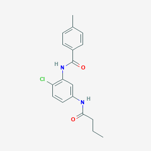 molecular formula C18H19ClN2O2 B399694 N-[5-(butyrylamino)-2-chlorophenyl]-4-methylbenzamide 