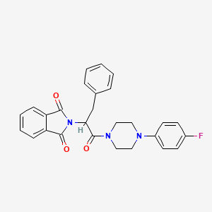 molecular formula C27H24FN3O3 B3996940 2-{1-[4-(4-fluorophenyl)piperazin-1-yl]-1-oxo-3-phenylpropan-2-yl}-1H-isoindole-1,3(2H)-dione 