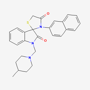 1-[(4-methyl-1-piperidinyl)methyl]-3'-(2-naphthyl)-4'H-spiro[indole-3,2'-[1,3]thiazolidine]-2,4'(1H)-dione