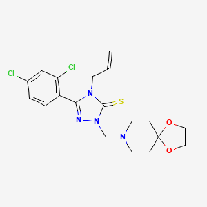 4-allyl-5-(2,4-dichlorophenyl)-2-(1,4-dioxa-8-azaspiro[4.5]dec-8-ylmethyl)-2,4-dihydro-3H-1,2,4-triazole-3-thione