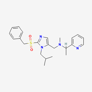 N-{[2-(benzylsulfonyl)-1-isobutyl-1H-imidazol-5-yl]methyl}-N-methyl-1-(2-pyridinyl)ethanamine