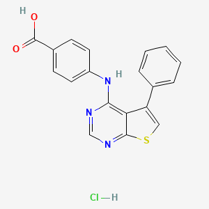 4-[(5-phenylthieno[2,3-d]pyrimidin-4-yl)amino]benzoic acid hydrochloride