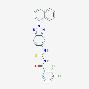molecular formula C24H15Cl2N5OS B399699 2,3-dichloro-N-{[2-(naphthalen-1-yl)-2H-benzotriazol-5-yl]carbamothioyl}benzamide 