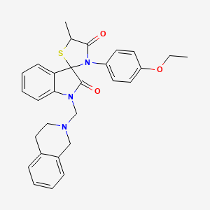 3'-(4-ETHOXYPHENYL)-5'-METHYL-1-[(1,2,3,4-TETRAHYDROISOQUINOLIN-2-YL)METHYL]-1,2-DIHYDROSPIRO[INDOLE-3,2'-[1,3]THIAZOLIDINE]-2,4'-DIONE