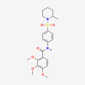 2,3,4-trimethoxy-N-{4-[(2-methyl-1-piperidinyl)sulfonyl]phenyl}benzamide