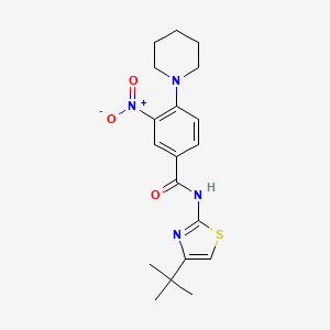 molecular formula C19H24N4O3S B3997035 N-(4-tert-butyl-1,3-thiazol-2-yl)-3-nitro-4-(1-piperidinyl)benzamide 