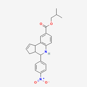 2-methylpropyl 4-(4-nitrophenyl)-3a,4,5,9b-tetrahydro-3H-cyclopenta[c]quinoline-8-carboxylate