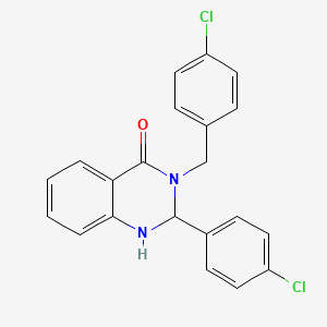 2-(4-Chlorophenyl)-3-[(4-chlorophenyl)methyl]-1,2-dihydroquinazolin-4-one