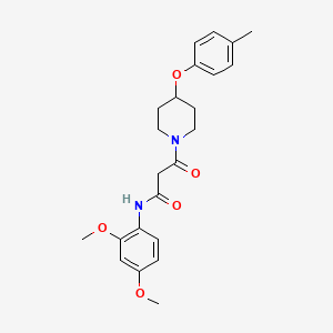 N-(2,4-dimethoxyphenyl)-3-[4-(4-methylphenoxy)piperidin-1-yl]-3-oxopropanamide