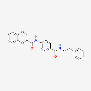 N-[4-(2-phenylethylcarbamoyl)phenyl]-2,3-dihydro-1,4-benzodioxine-3-carboxamide