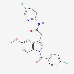 molecular formula C24H19Cl2N3O3 B3997121 2-[1-(4-CHLOROBENZOYL)-5-METHOXY-2-METHYL-1H-INDOL-3-YL]-N-(5-CHLOROPYRIDIN-2-YL)ACETAMIDE 