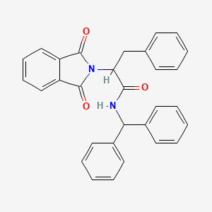 molecular formula C30H24N2O3 B3997138 2-(1,3-dioxo-1,3-dihydro-2H-isoindol-2-yl)-N-(diphenylmethyl)-3-phenylpropanamide 