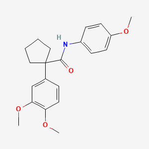 1-(3,4-dimethoxyphenyl)-N-(4-methoxyphenyl)cyclopentane-1-carboxamide