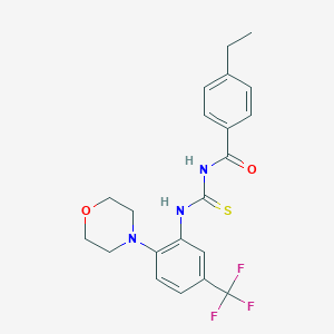 4-ethyl-N-{[2-(morpholin-4-yl)-5-(trifluoromethyl)phenyl]carbamothioyl}benzamide