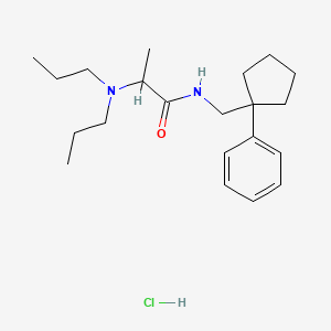 molecular formula C21H35ClN2O B3997167 2-(dipropylamino)-N-[(1-phenylcyclopentyl)methyl]propanamide;hydrochloride 