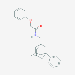 2-phenoxy-N-[(3-phenyl-1-adamantyl)methyl]acetamide