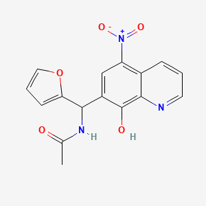 N-[(Furan-2-YL)(8-hydroxy-5-nitroquinolin-7-YL)methyl]acetamide