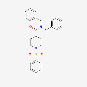 N,N-dibenzyl-1-(4-methylbenzenesulfonyl)piperidine-4-carboxamide