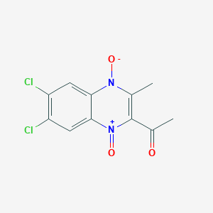 molecular formula C11H8Cl2N2O3 B3997209 1-(6,7-dichloro-3-methyl-1,4-dioxido-2-quinoxalinyl)ethanone 