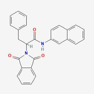 molecular formula C27H20N2O3 B3997216 2-(1,3-dioxo-1,3-dihydro-2H-isoindol-2-yl)-N-2-naphthyl-3-phenylpropanamide 