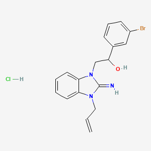 1-(3-bromophenyl)-2-(2-imino-3-prop-2-enylbenzimidazol-1-yl)ethanol;hydrochloride