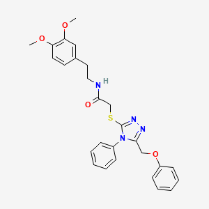 N-[2-(3,4-dimethoxyphenyl)ethyl]-2-{[5-(phenoxymethyl)-4-phenyl-4H-1,2,4-triazol-3-yl]thio}acetamide