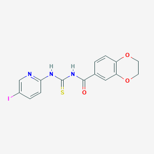 N-(2,3-dihydro-1,4-benzodioxin-6-ylcarbonyl)-N'-(5-iodo-2-pyridinyl)thiourea
