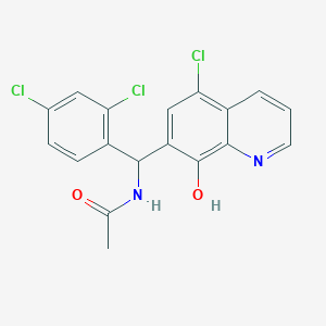 N-[(5-chloro-8-hydroxyquinolin-7-yl)-(2,4-dichlorophenyl)methyl]acetamide