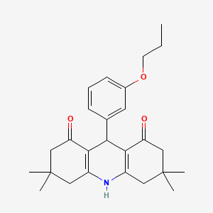 3,3,6,6-Tetramethyl-9-(3-propoxyphenyl)-2,4,5,7,9,10-hexahydroacridine-1,8-dione